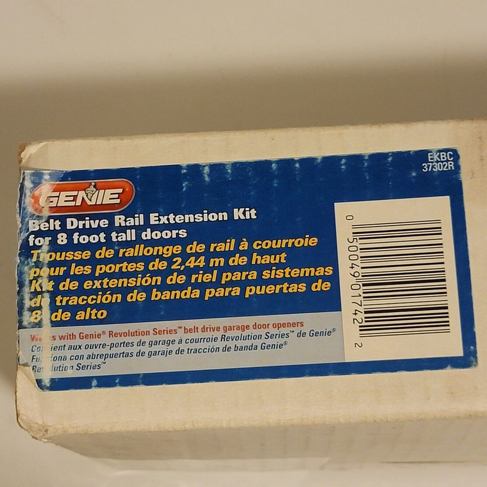 Genie Extension Kit to 8' ft for 3 Piece, Belt Drive C-Channel Rails EKBC 37302R